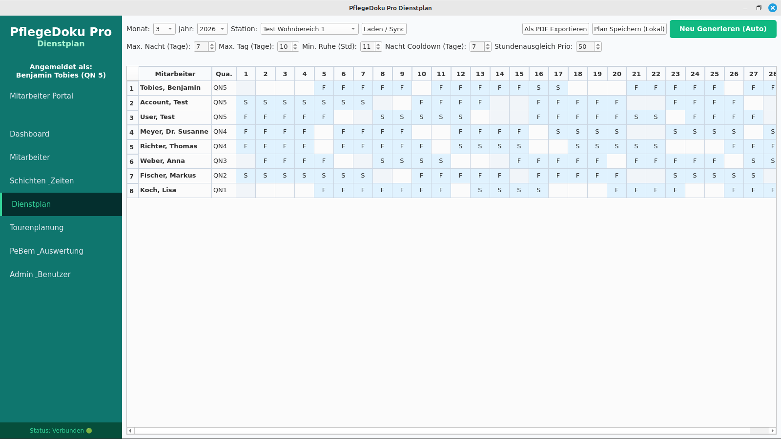 PflegeDoku Pro Dienstplan